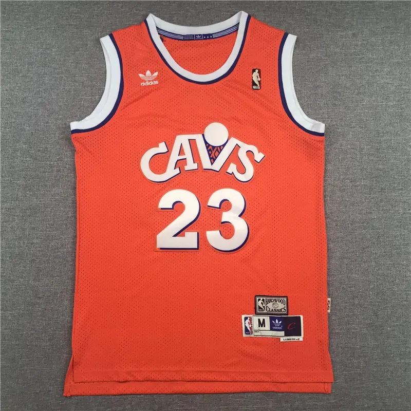 Camiseta LeBron James #23 Cleveland Cavaliers Naranja Retro