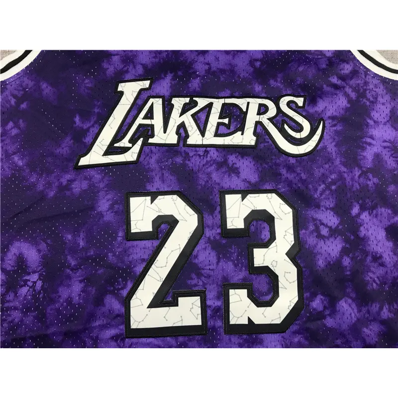 Camiseta Lebron James #23 Los Angeles Lakers Morado Astrología Edición