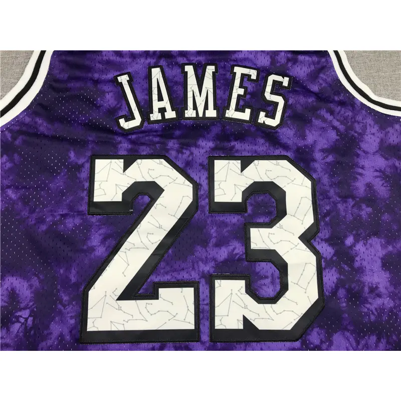 Camiseta Lebron James #23 Los Angeles Lakers Morado Astrología Edición