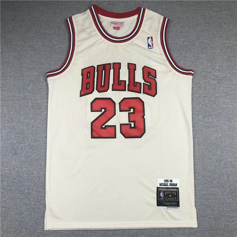 Camiseta Michael Jordan #23 Chicago Bulls 1995/96 Blanco Retro