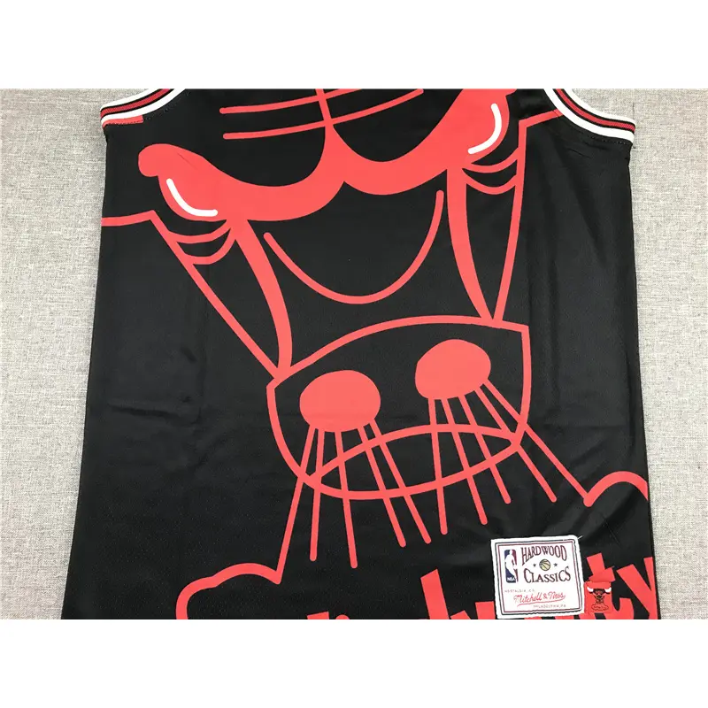 Camiseta Michael Jordan #23 Chicago Bulls Negro Estampado Retro Mitchell & Ness
