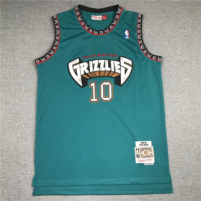 Camiseta Mike Bibby #10 Memphis Grizzlies 1998/99 Verde Icon Clásico