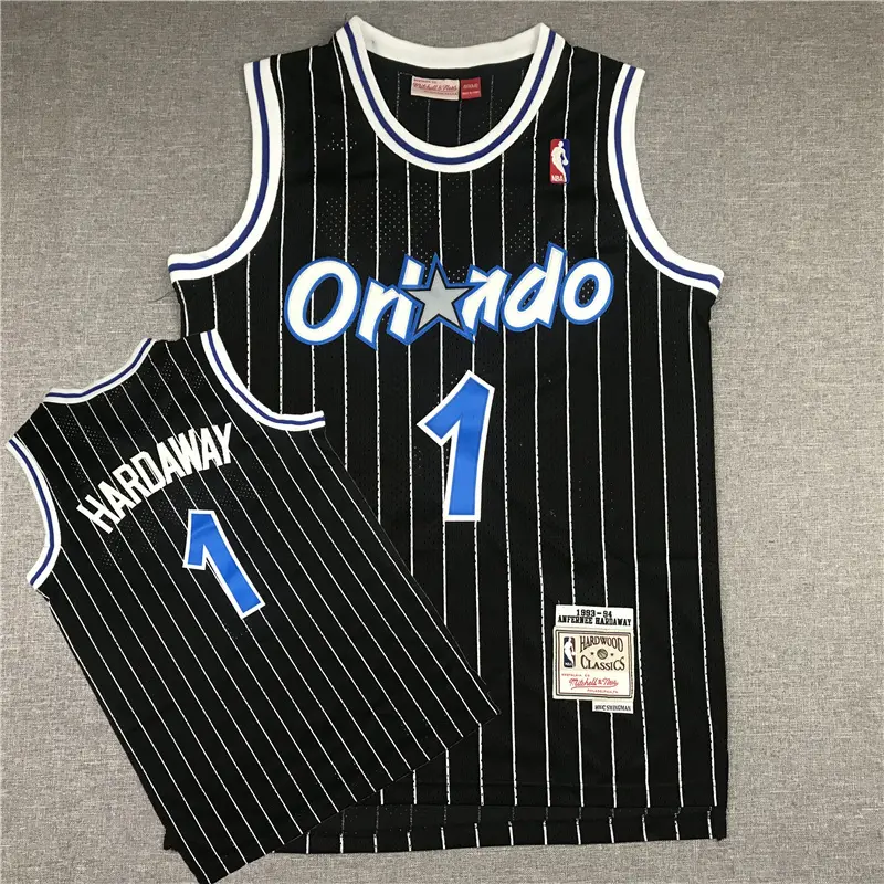 Camiseta Penny Hardaway #1 Orlando Magic 1993/94 Negro Icon Clásico