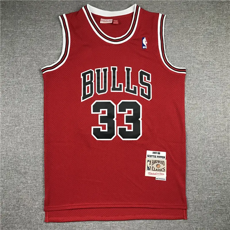 Camiseta Scottie Pippen #33 Chicago Bulls 1997/98 Rojo Icon Clásico