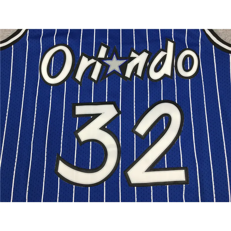 Camiseta Shaquille O’Neal #32 Orlando Magic 1994/95 Azul con rayas blancas Icon Clásico