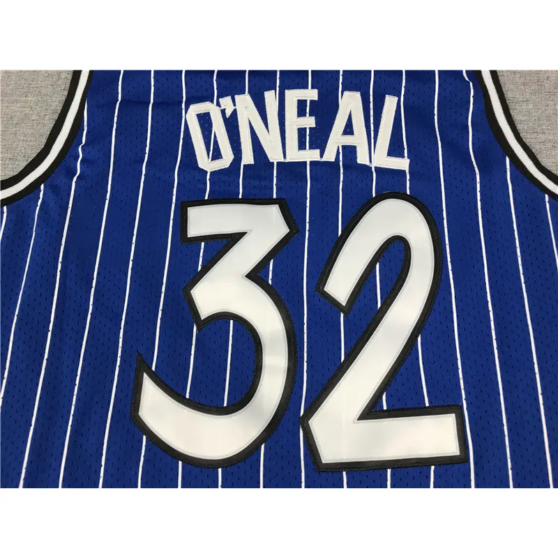 Camiseta Shaquille O’Neal #32 Orlando Magic 1994/95 Azul con rayas blancas Icon Clásico