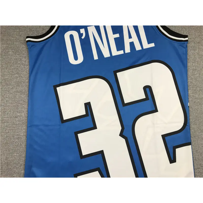 Camiseta Shaquille O’Neal #32 Orlando Magic Azul Estampado Mitchell & Ness