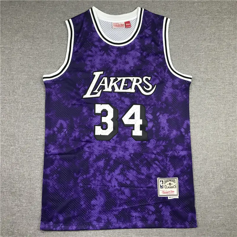 Camiseta Shaquille O’Neal #34 Los Angeles Lakers Morado Astrología Edición