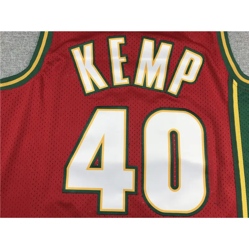 Camiseta Shawn Kemp #40 Seattle Super Sonics 1995/96 Rojo/Verde