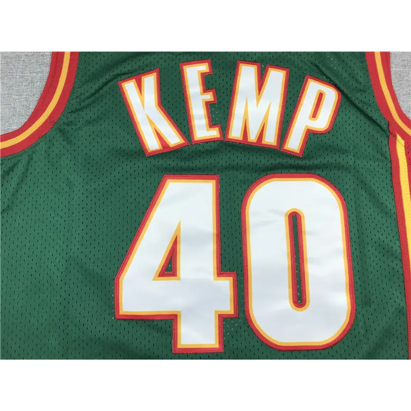 Camiseta Shawn Kemp #40 Seattle Super Sonics 1995/96 Verde/Rojo