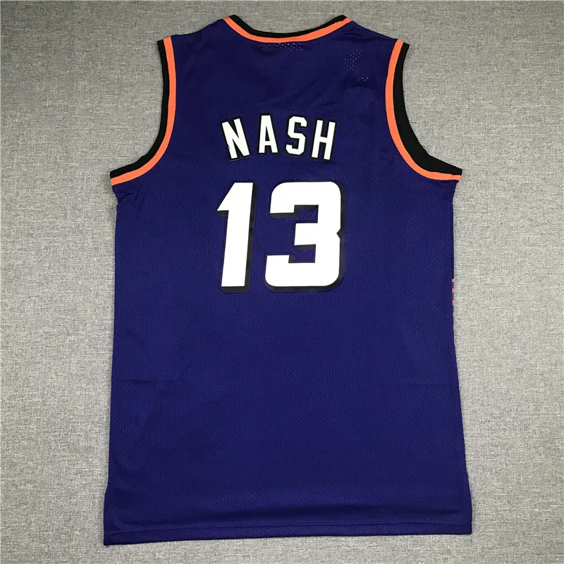 Camiseta Steve Nash #13 Phoenix Suns 1996/97 Morado Icon Oro