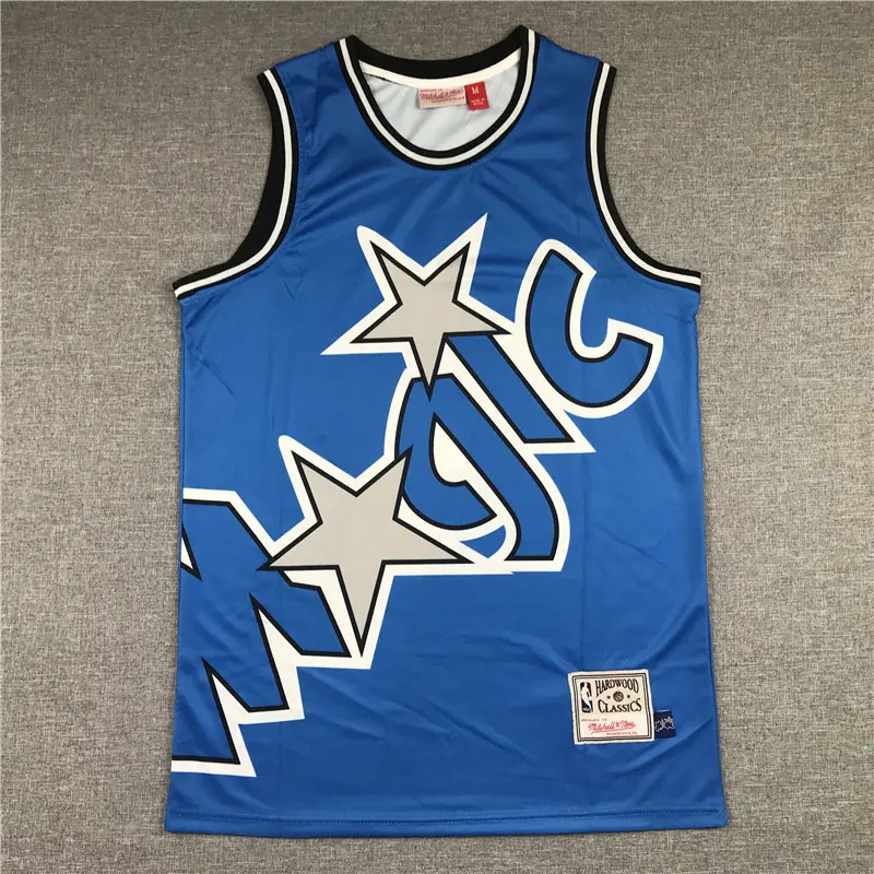 Camiseta Tracy McGrady #1 Orlando Magic Azul Estampado Mitchell & Ness