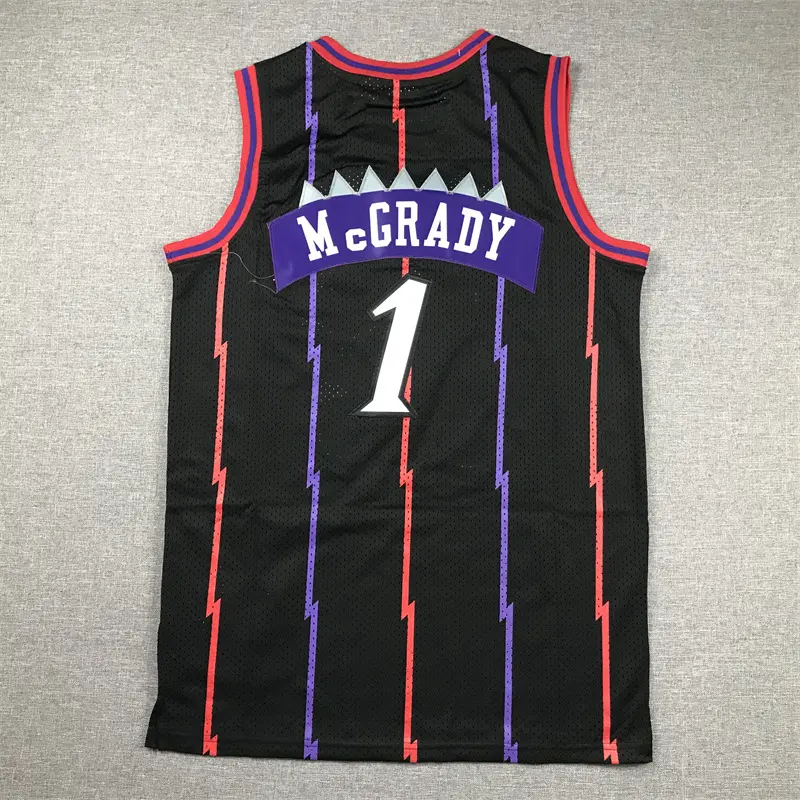 Camiseta Tracy McGrady #1 Toronto Raptors 1998/99 Negro Retro