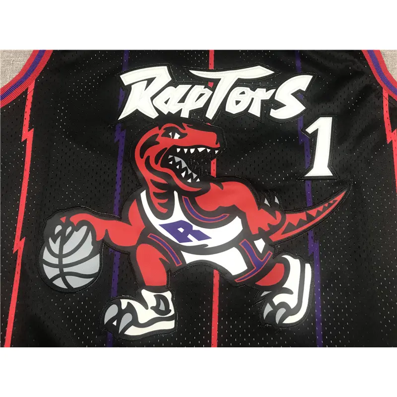 Camiseta Tracy McGrady #1 Toronto Raptors 1998/99 Negro Retro