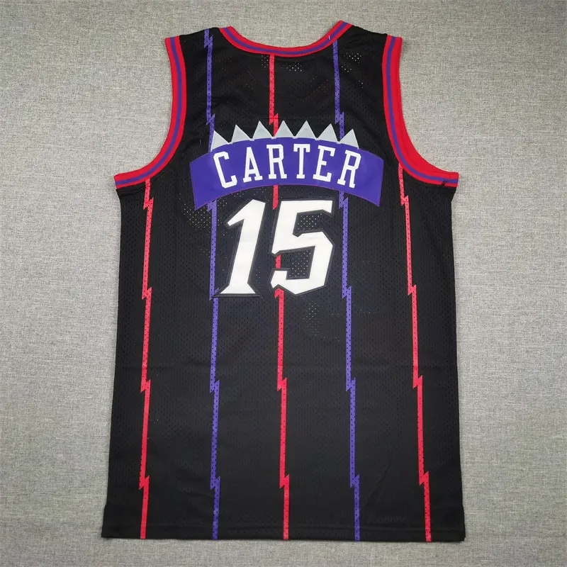 Camiseta Vince Carter #15 Toronto Raptors 1998/99 Negro Retro