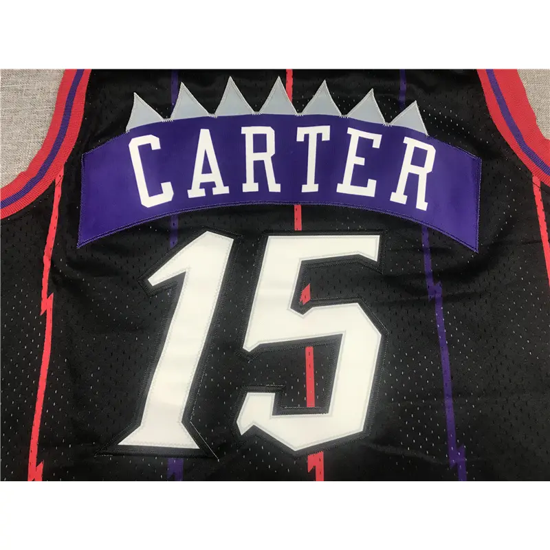 Camiseta Vince Carter #15 Toronto Raptors 1998/99 Negro Retro
