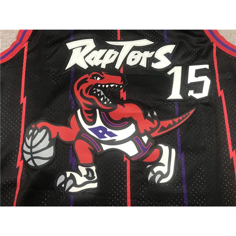 Camiseta Vince Carter #15 Toronto Raptors 1998/99 Negro Retro