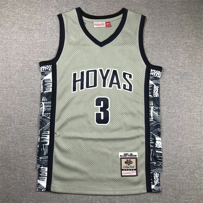 Camiseta Allen Iverson #3 Georgetown Gris