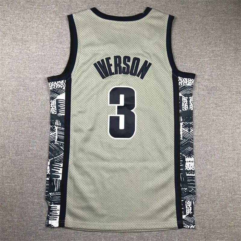 Camiseta Allen Iverson #3 Georgetown Gris