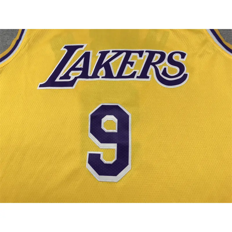 Camiseta Bronny James #9 Los Angeles Lakers Amarillo