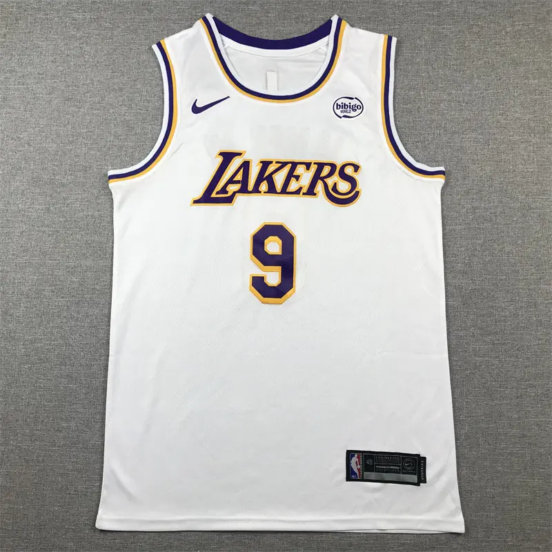 Camiseta Bronny James #9 Los Angeles Lakers Blanco