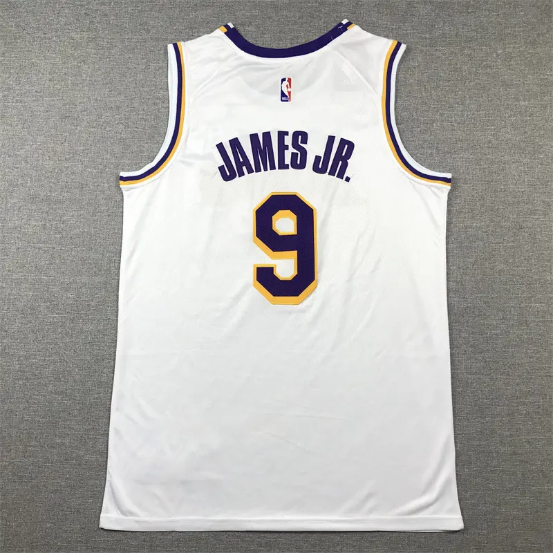 Camiseta Bronny James #9 Los Angeles Lakers Blanco