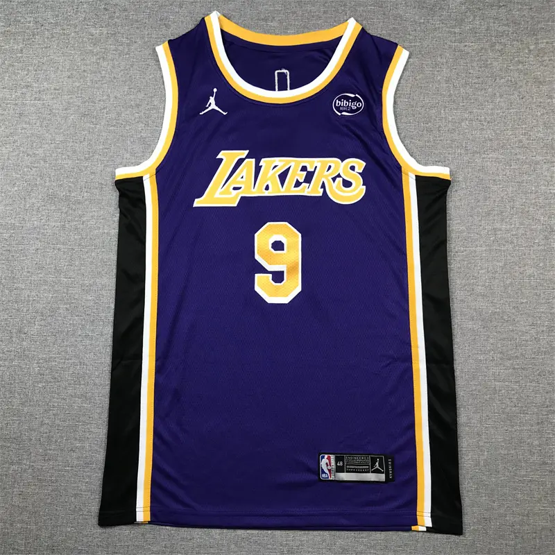 Camiseta Bronny James #9 Los Angeles Lakers Morado