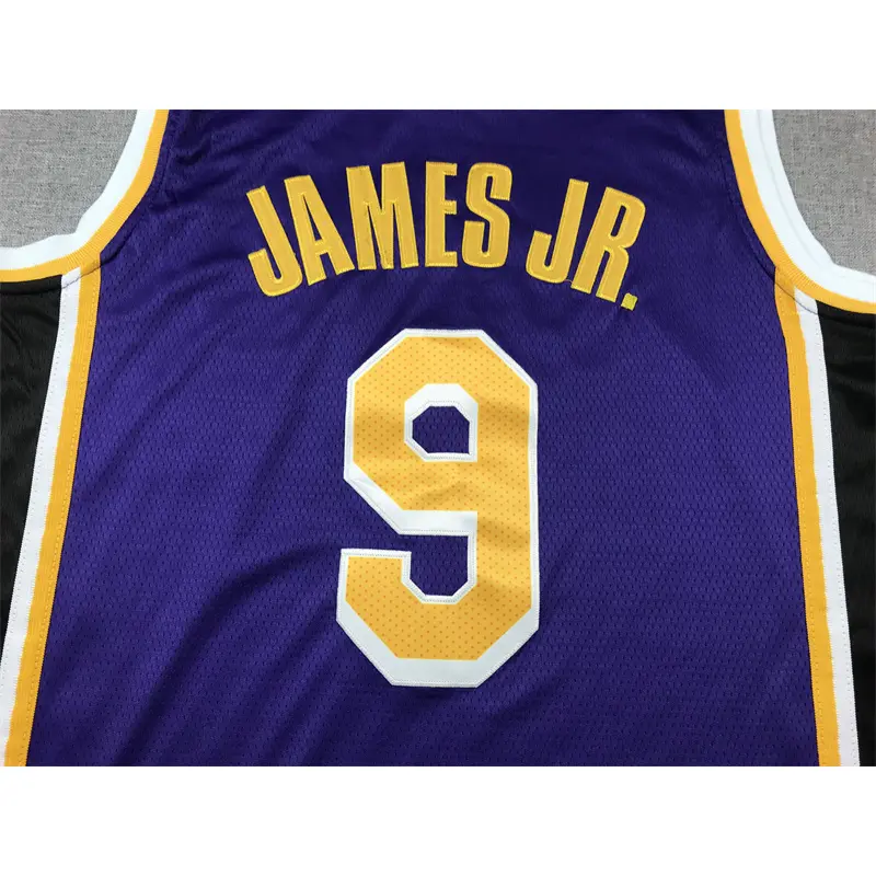 Camiseta Bronny James #9 Los Angeles Lakers Morado