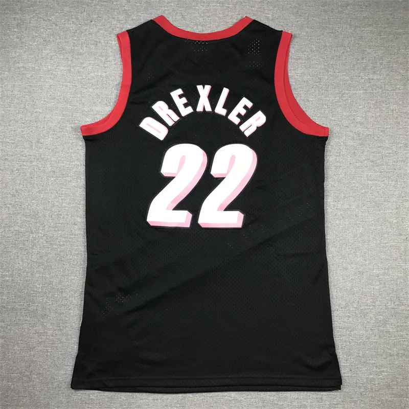 Camiseta Clyde Drexler #22 Portland Trail Blazers 1991/92 Negro