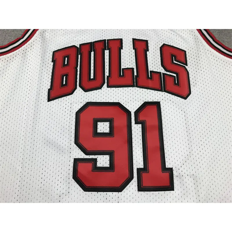 Camiseta Dennis Rodman #91 Chicago Bulls 1997/98 Blanco Edición Final