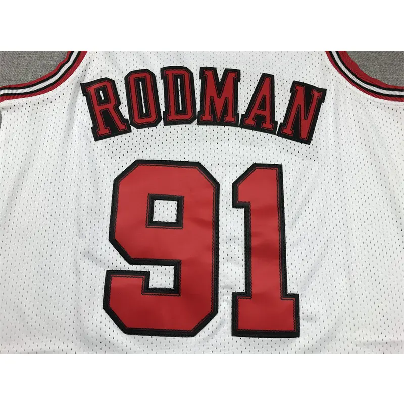Camiseta Dennis Rodman #91 Chicago Bulls 1997/98 Blanco Edición Final