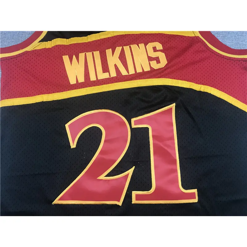 Camiseta Dominique Wilkins #21 Atlanta Hawks 1996/97 Negro Retro