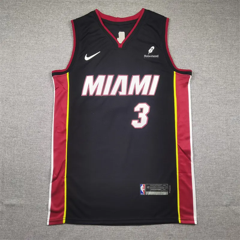 Camiseta Dwyane Wade #3 Miami Heat 2026 Negro