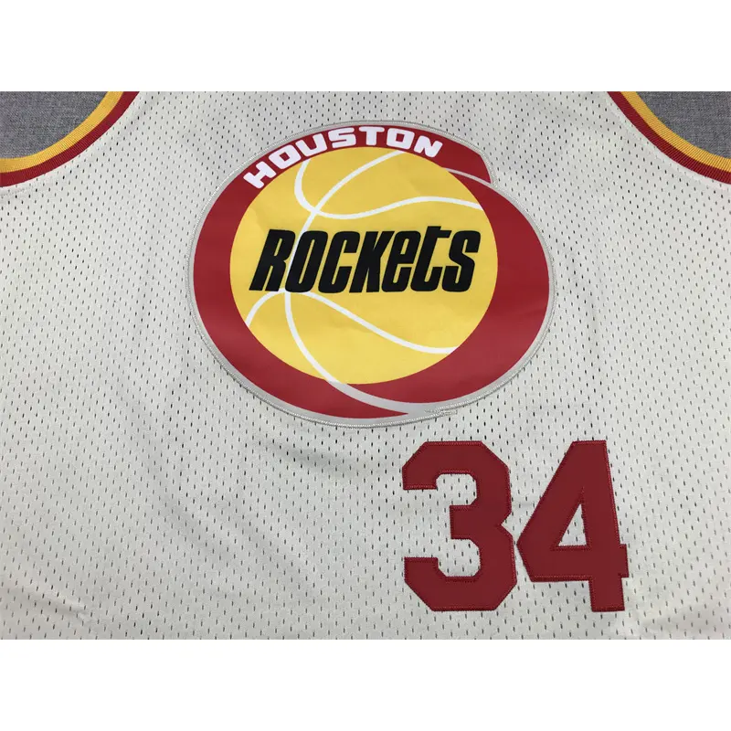 Camiseta Hakeem Olajuwon #34 Houston Rockets 2026 Blanco Crema