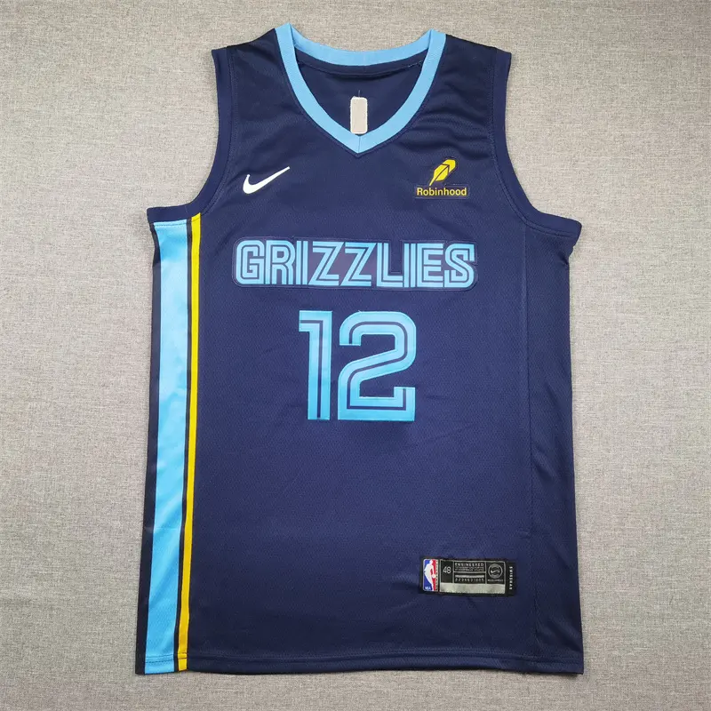 Camiseta Ja Morant #12 Memphis Grizzlies 2026 Azul Oscuro