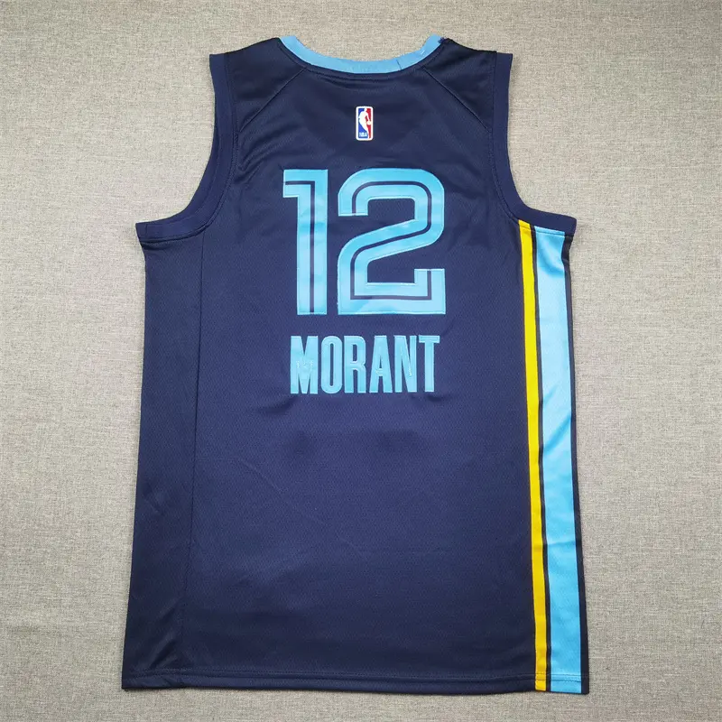 Camiseta Ja Morant #12 Memphis Grizzlies 2026 Azul Oscuro