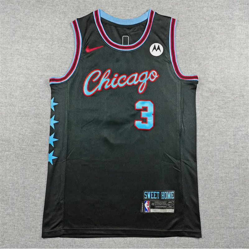 Camiseta Josh Giddey #3 Chicago Bulls 2026 Negro City Edition