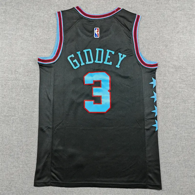 Camiseta Josh Giddey #3 Chicago Bulls 2026 Negro City Edition