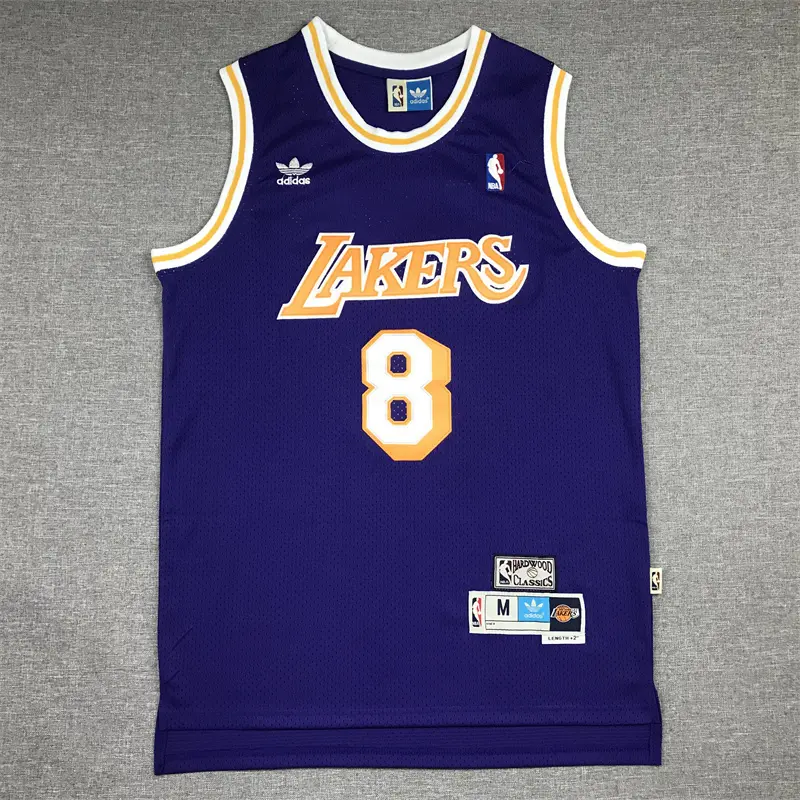 Camiseta Kobe Bryant #8 Los Angeles Lakers Morado Retro Trébol Logo