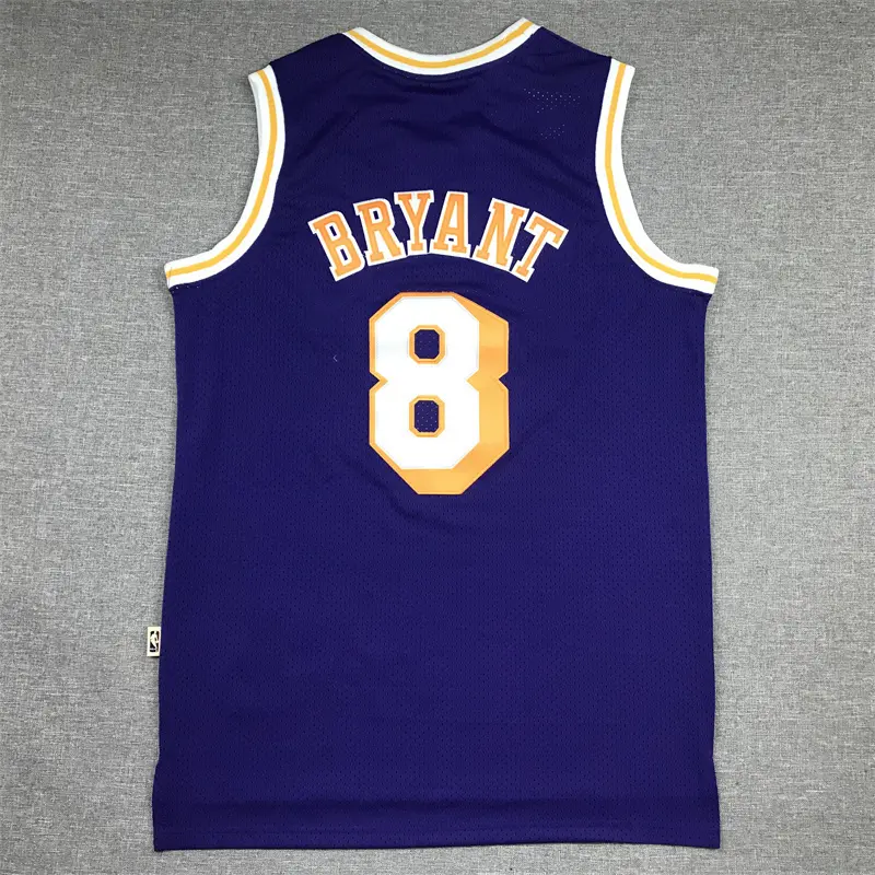 Camiseta Kobe Bryant #8 Los Angeles Lakers Morado Retro Trébol Logo