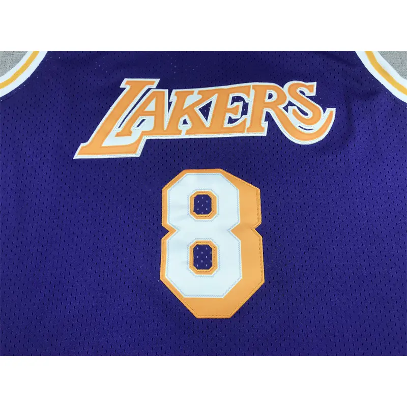 Camiseta Kobe Bryant #8 Los Angeles Lakers Morado Retro Trébol Logo