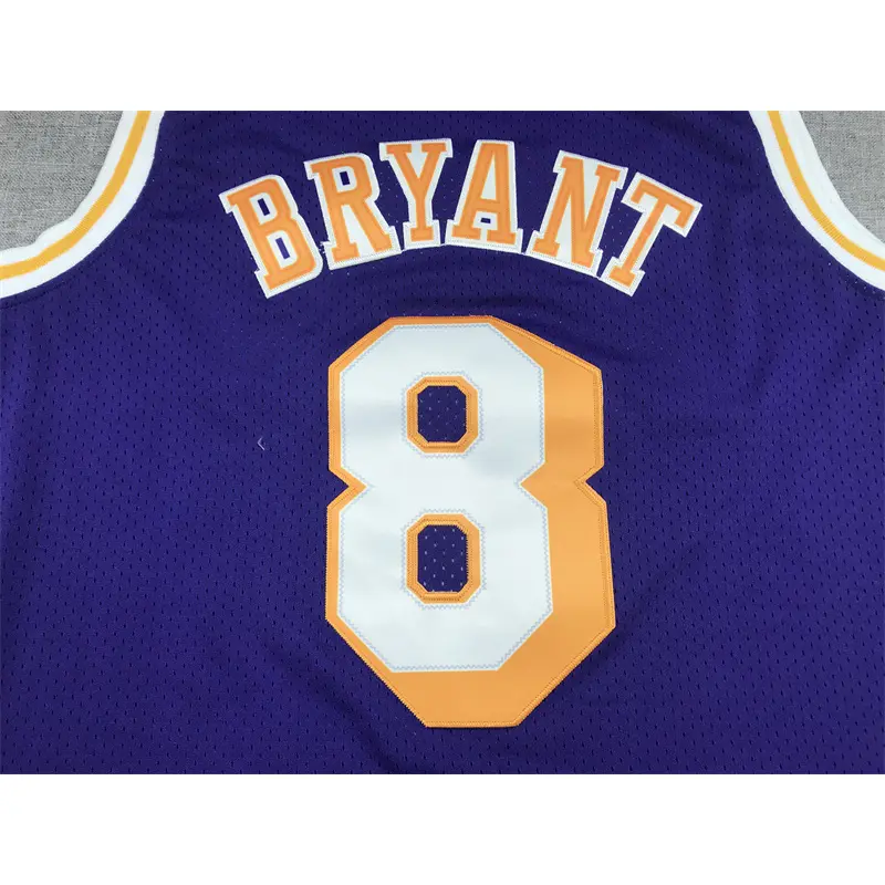 Camiseta Kobe Bryant #8 Los Angeles Lakers Morado Retro Trébol Logo