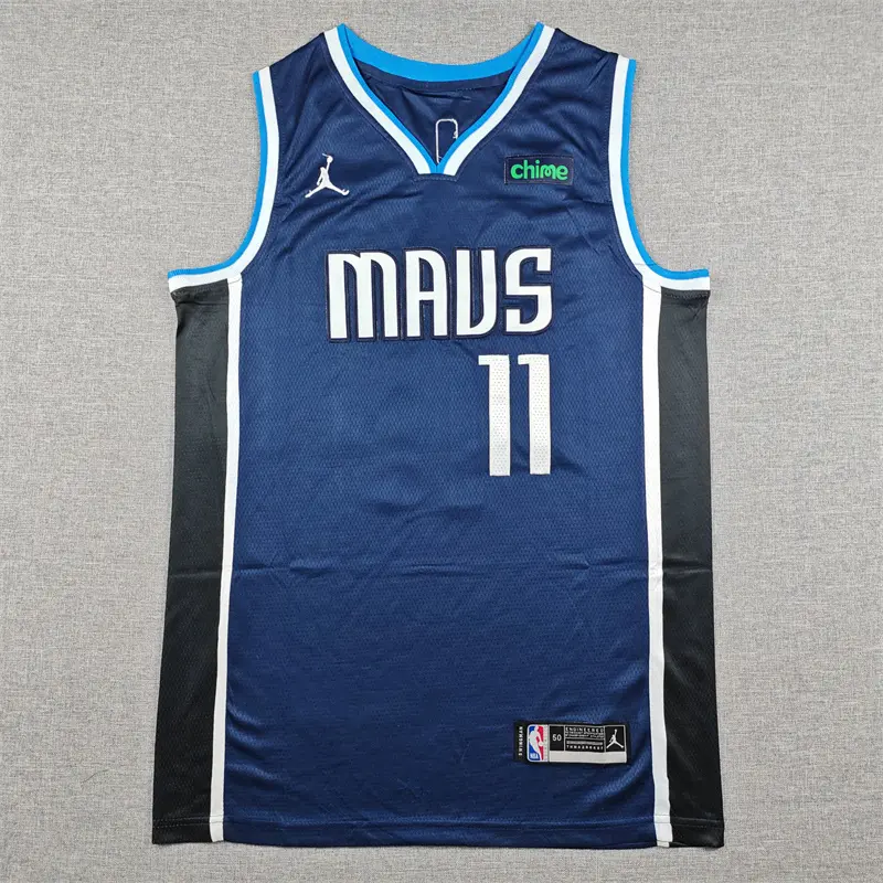 Camiseta Kyrie Irving #11 Dallas Mavericks Azul Oscuro Statement Edition