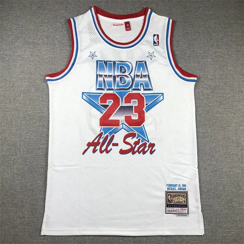 Camiseta Michael Jordan #23 All Star 1991 Blanco Retro