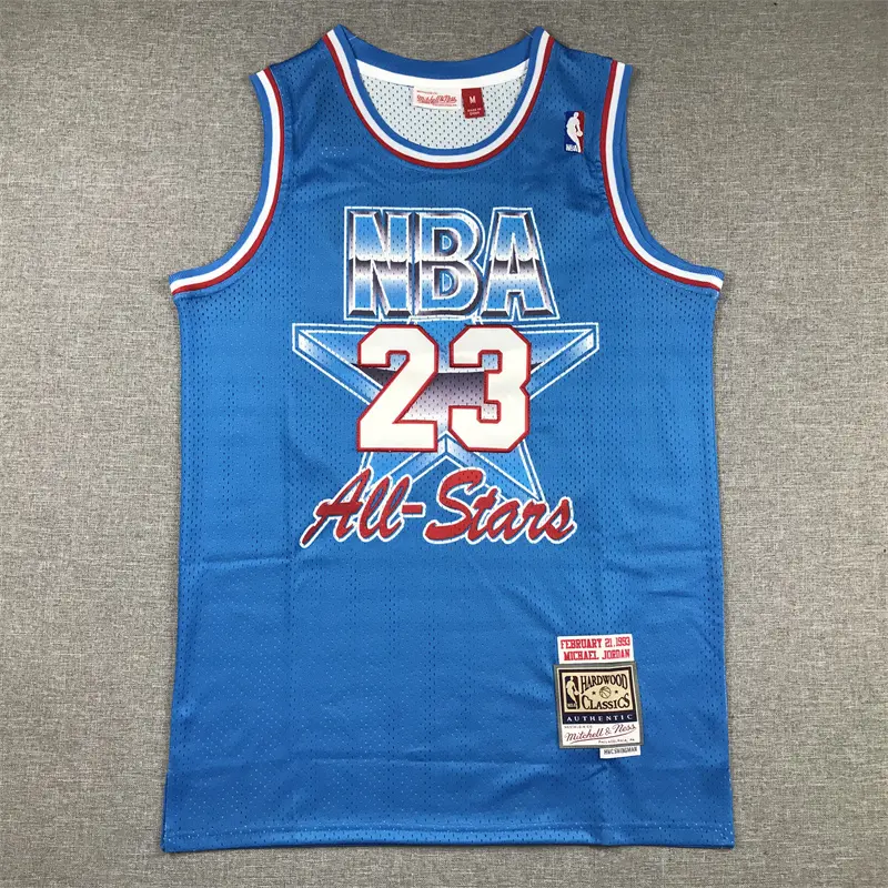 Camiseta Michael Jordan #23 All Star 1993 Azul Retro