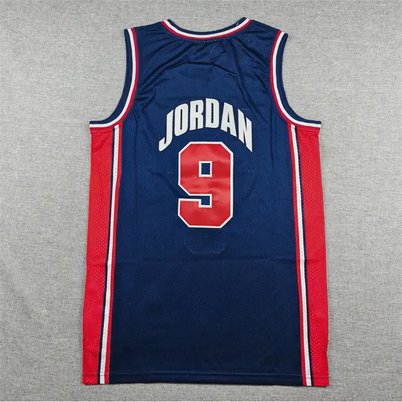 Camiseta Michael Jordan #9 USA 1992 Azul Oscuro Retro