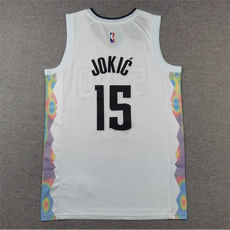 Camiseta Nikola Jokić #15 Denver Nuggets 2025/26 Blanco City Edition