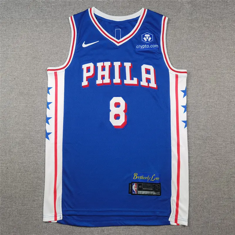 Camiseta Paul George #8 Philadelphia 76ers Azul