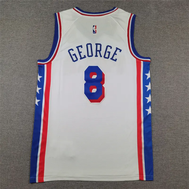 Camiseta Paul George #8 Philadelphia 76ers Blanco