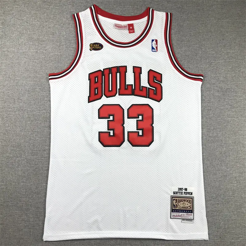 Camiseta Scottie Pippen #33 Chicago Bulls 1997/98 Blanco Edición Final